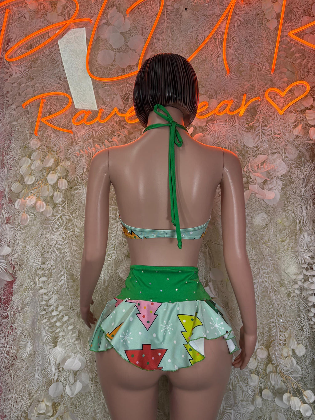 Christmas Costume Two Piece Skirt Set - Holiday Design | Exotic Dancewear for Performers, Bottlegirl - image 2