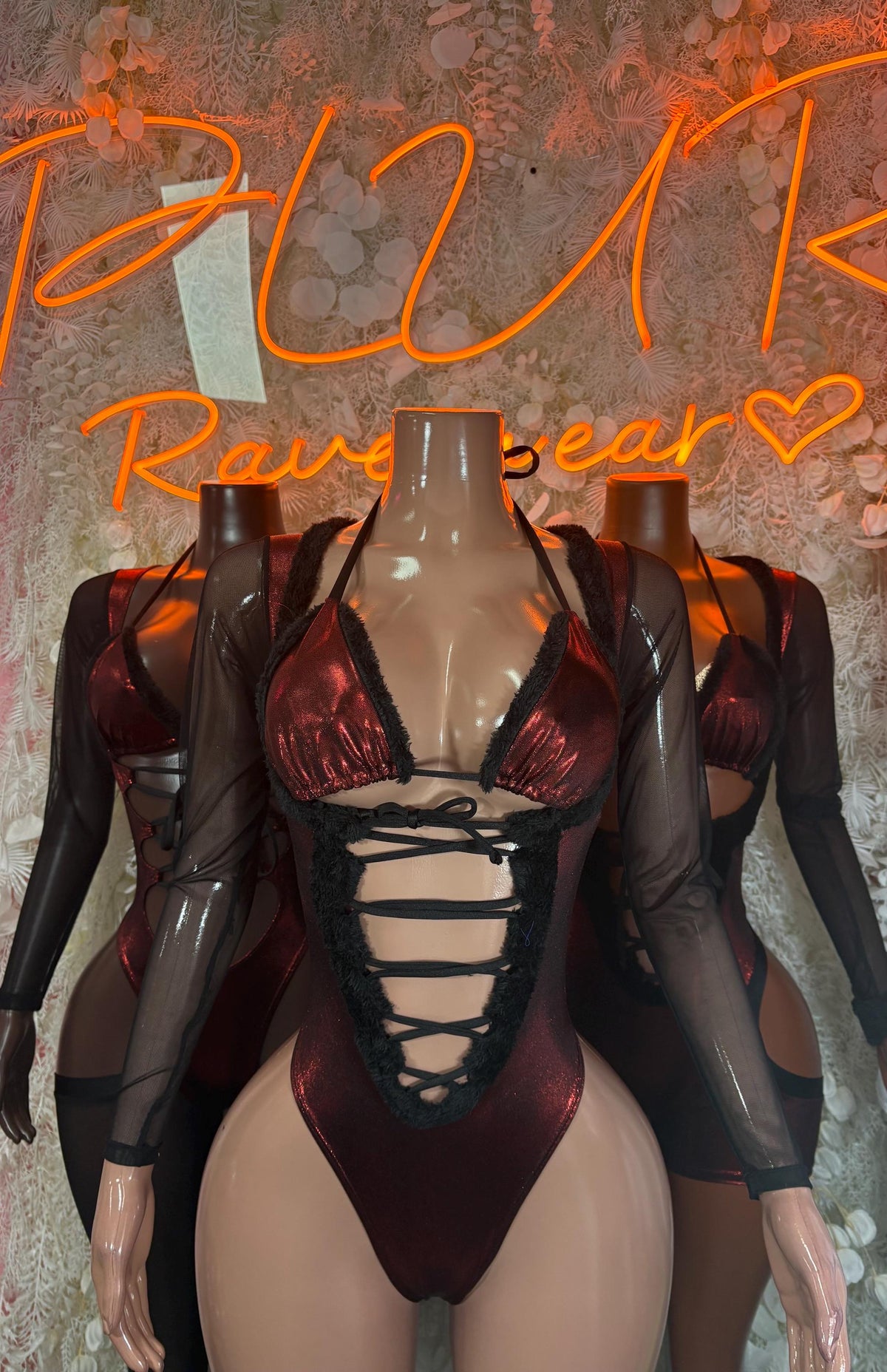 Bottlegirl Christmas Bodysuit - Holiday Design | Exotic Dancewear for Performers, Bottlegirl, Bartender - image 3