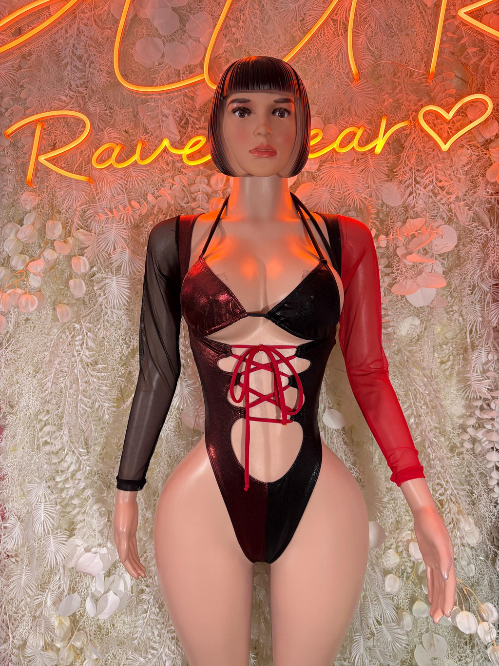 One Piece Bodysuit Rave Outfit: Daddy’s Lil Monster Clubwear Cosplay