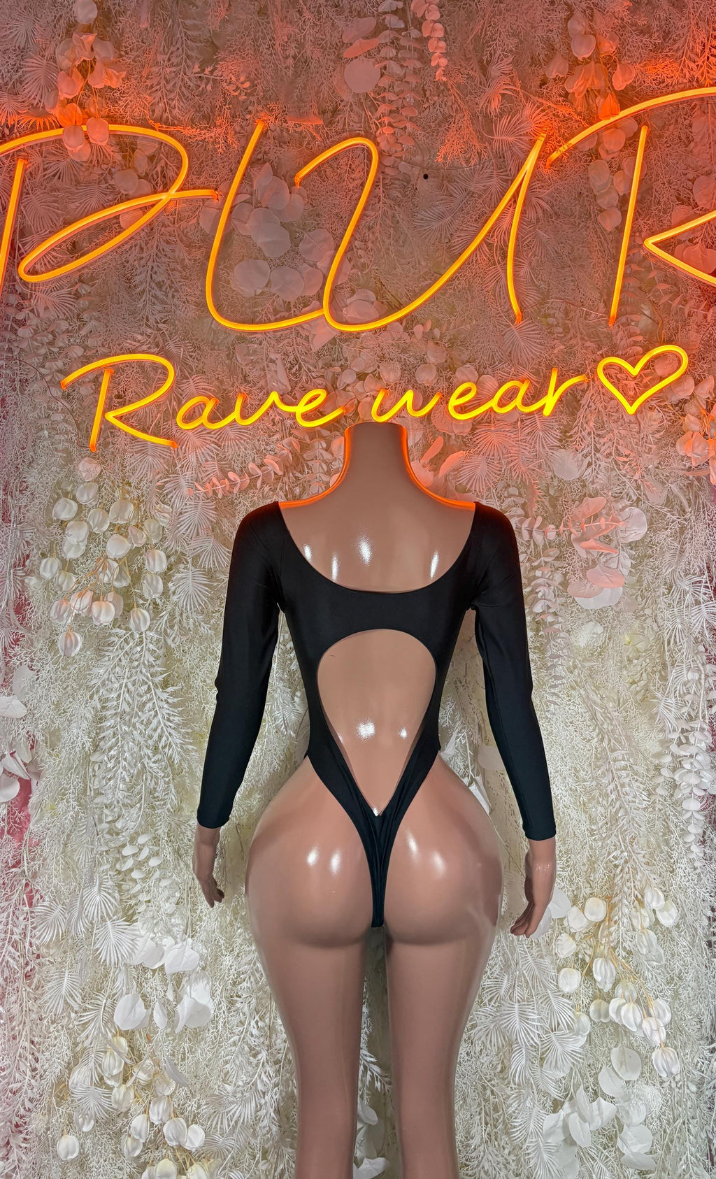 Black Bottlegirl Bodysuit Bartender One Piece Outfit Clubwear VIP Bottle Service Uniform Sexy Romper - image 2