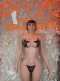 Black sequin two-piece bikini set with underwire bra and cheeky bottoms