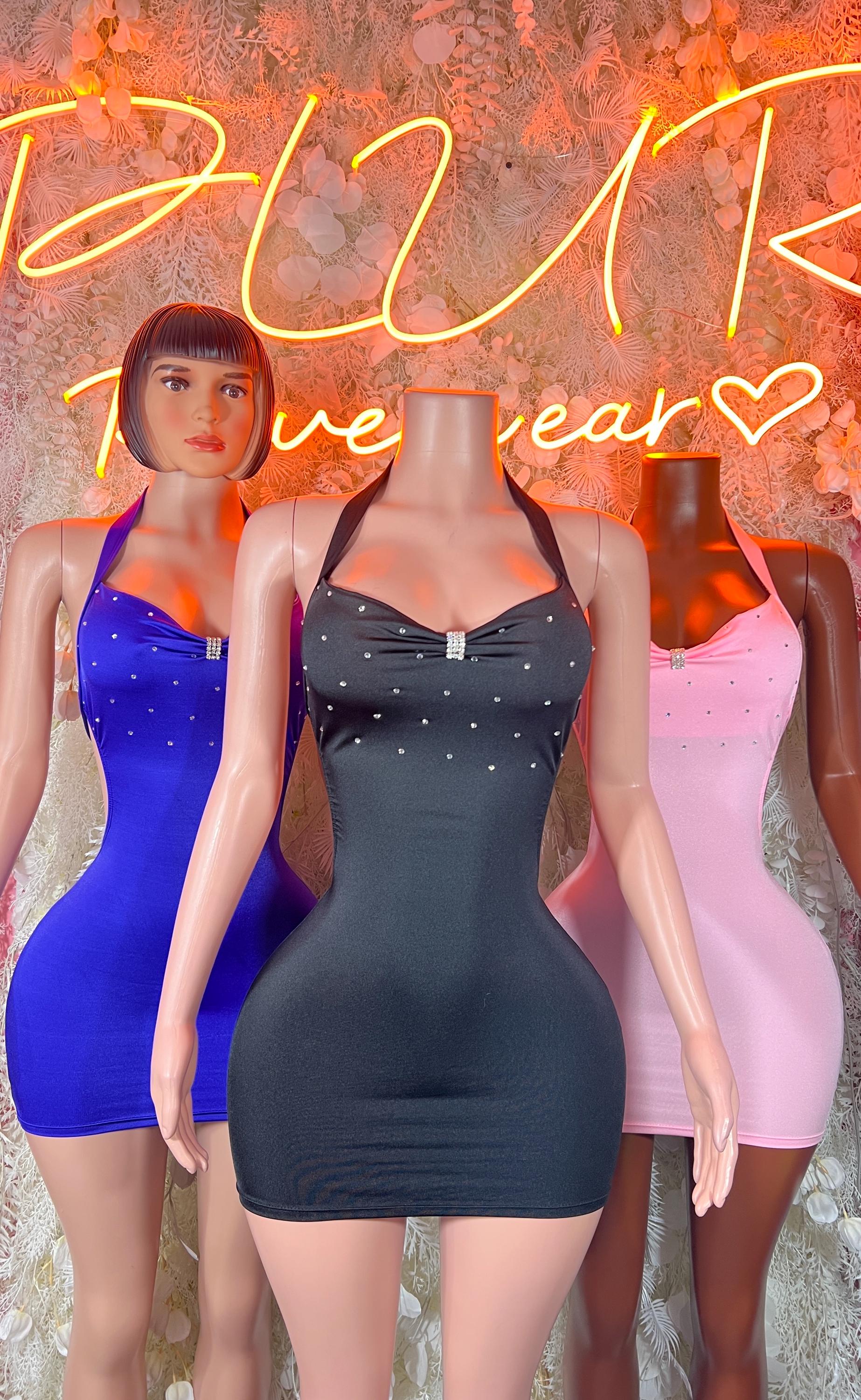 Black mini bodysuit dress, sleeveless sweetheart neckline with ruched front, center