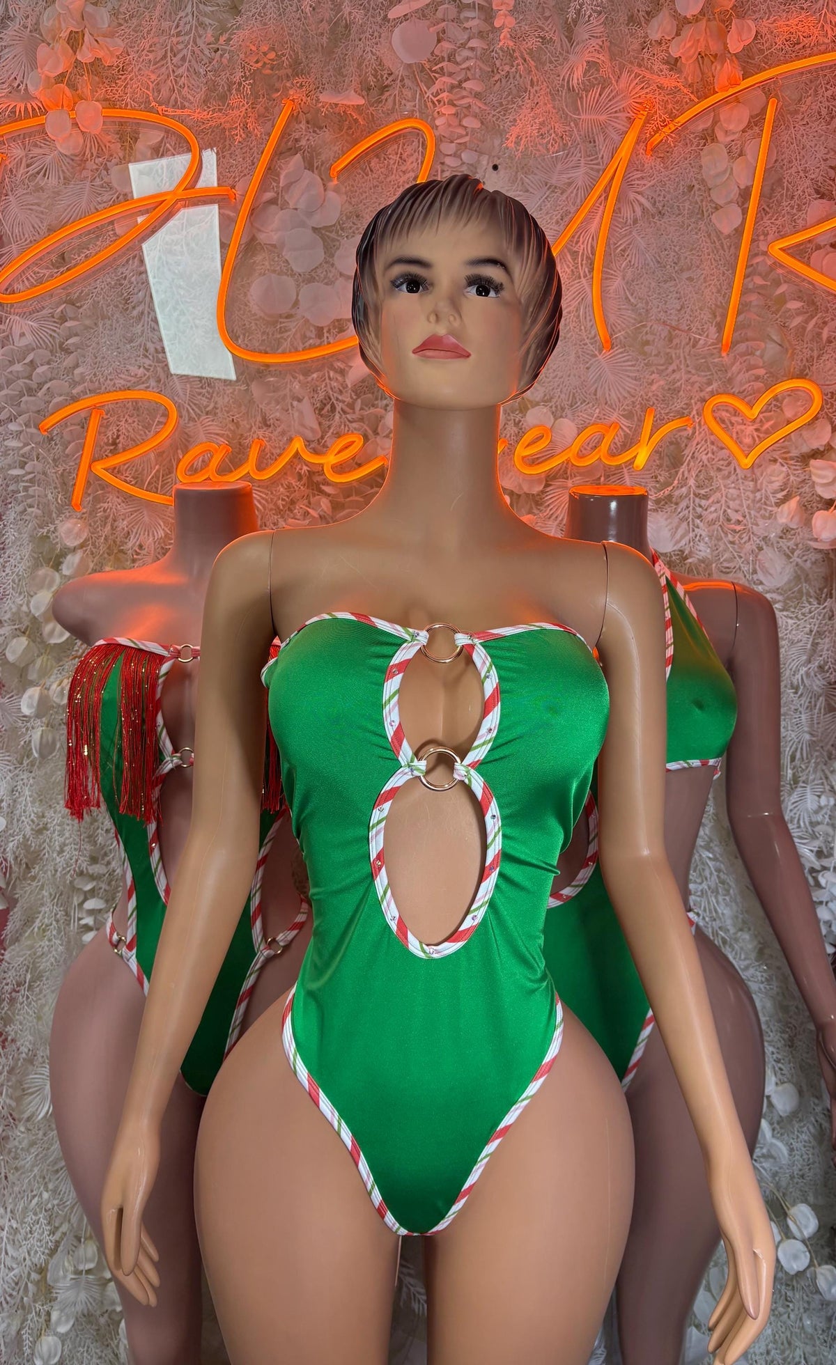 Christmas Bodysuit - Holiday Design | Exotic Dancewear for Performers, Bottlegirl, Bartender - image 3