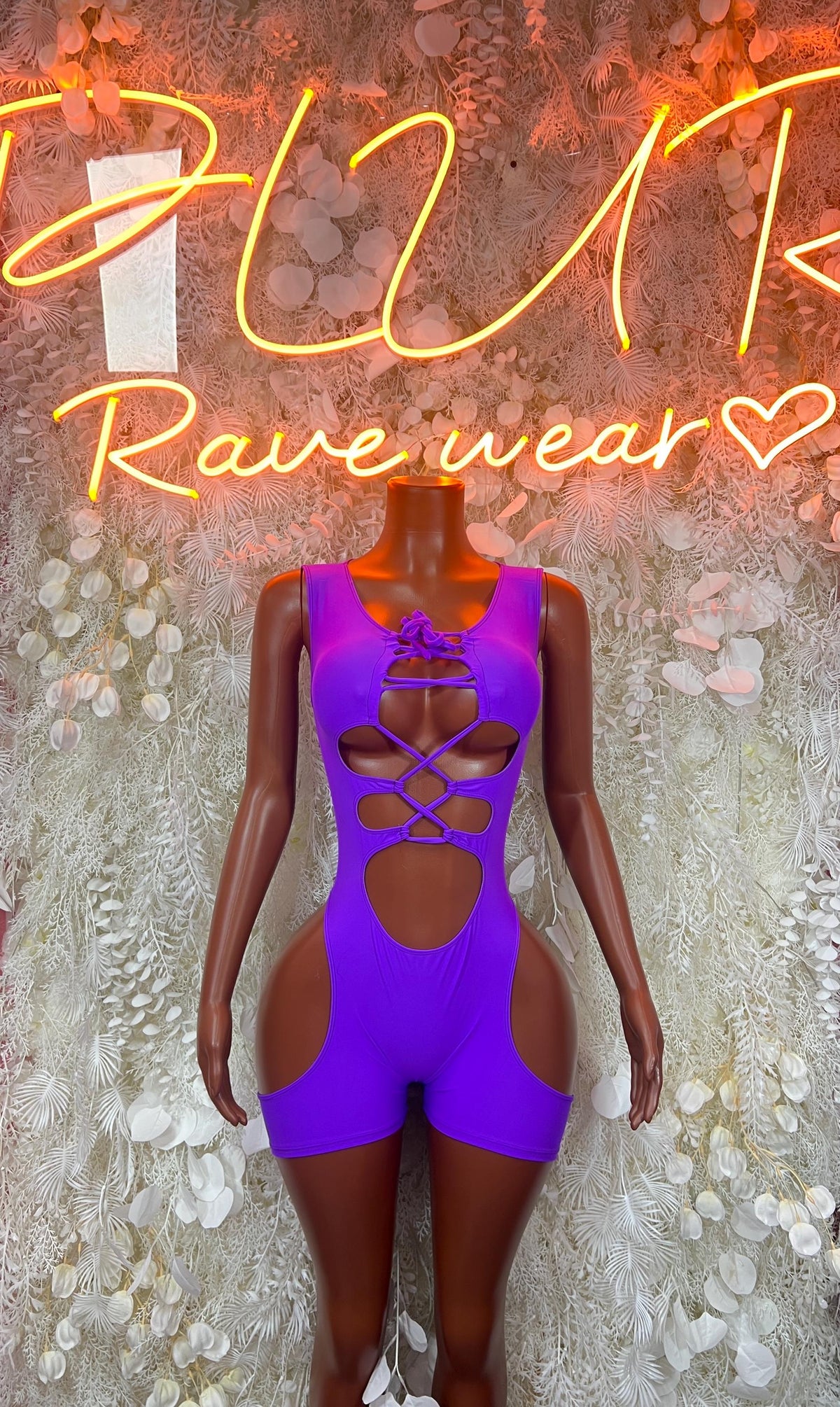 Bottlegirl - Exotic Dancewear Purple One Piece - Rave Outfit Sexy for Performers, Events, or Special Occasions