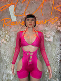 Bartender Bottlegirl Bodysuit One Piece Pink Bodysuit – Festival | Exotic Dancewear Rave Outfit