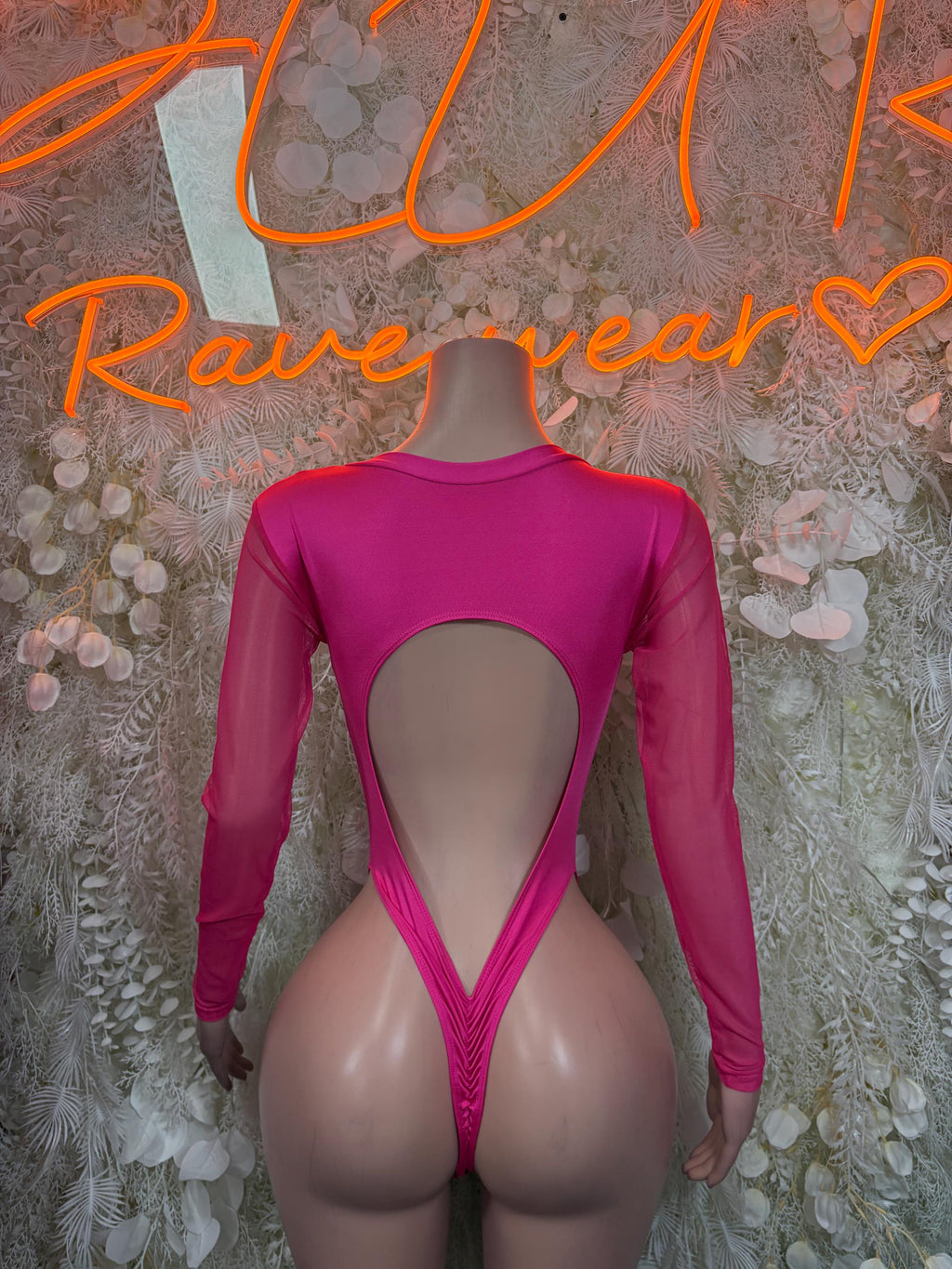 Bartender Bottlegirl Bodysuit One Piece Pink Bodysuit – Festival | Exotic Dancewear Rave Outfit - image 2
