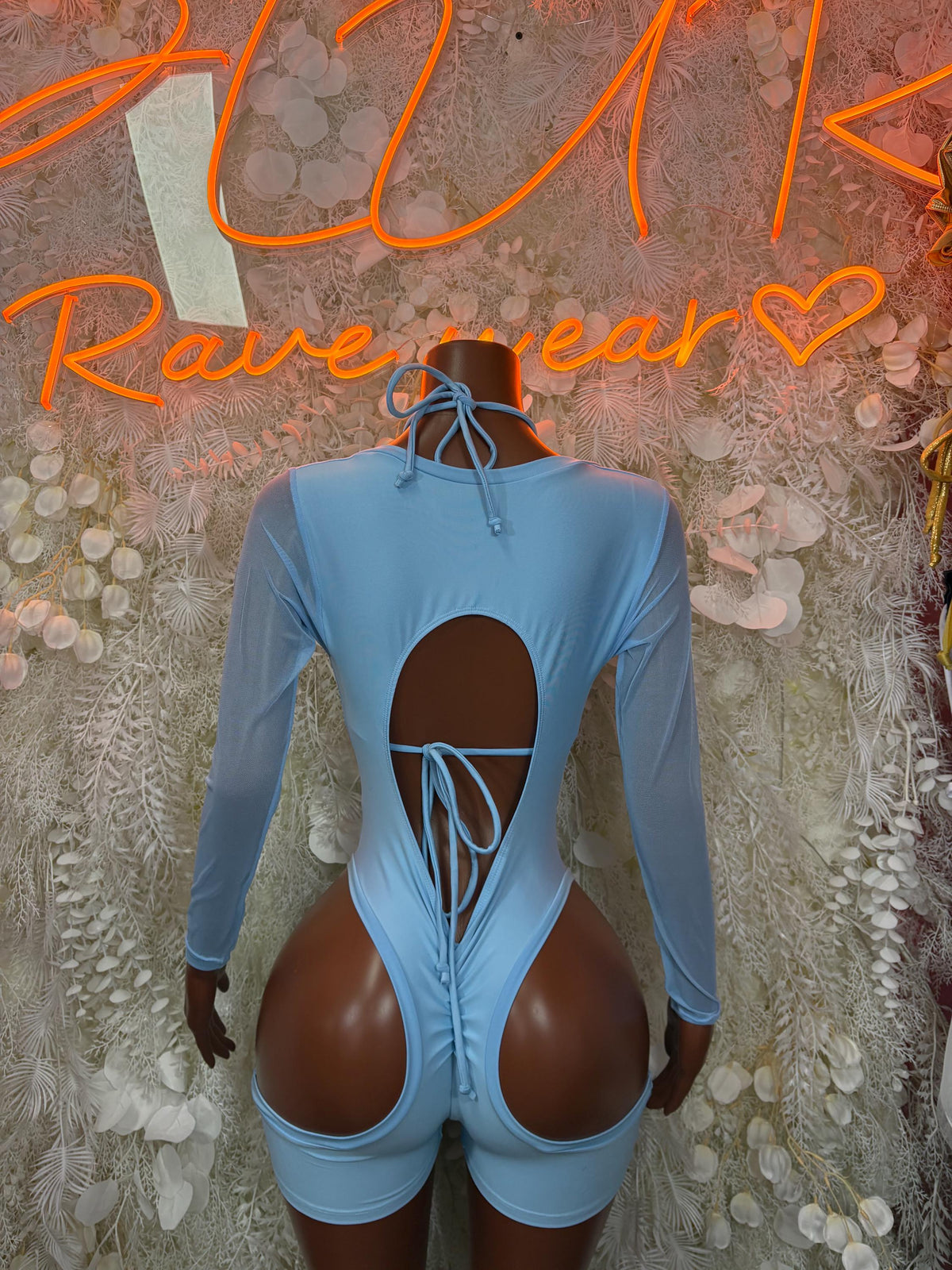 Bottlegirl One-Piece Bodysuit Baby Blue - Custom Design | Exotic Dancewear for Performers, Raves, & Nights Out - image 2