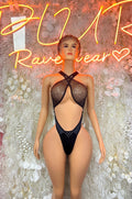 Rave Outfit One-Piece Bodysuit - Black | Exotic Dancewear for Performers, Raves, & Festival Clothing