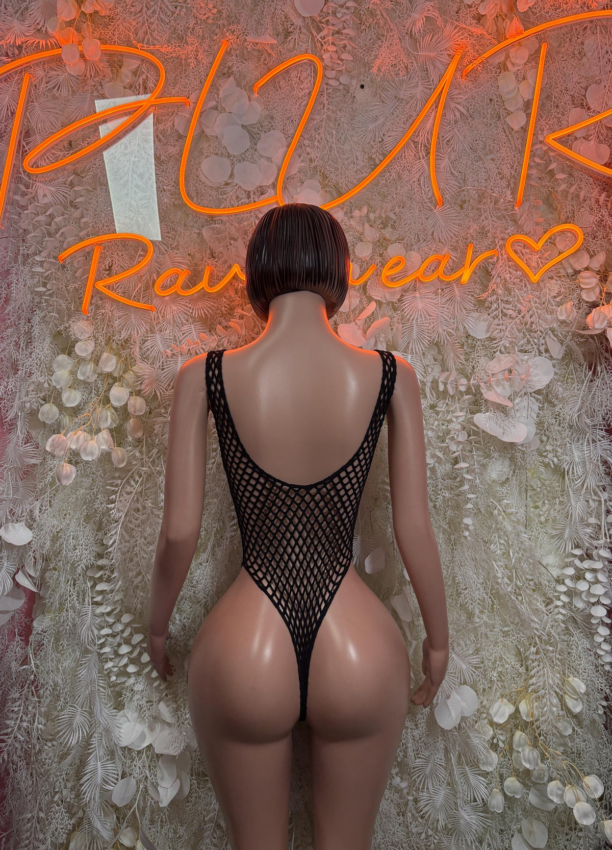 Black Fishnet Festival Bodysuit – One-Piece for Women, Rave & Exotic Dance Wear, Clubwear Outfit - image 2