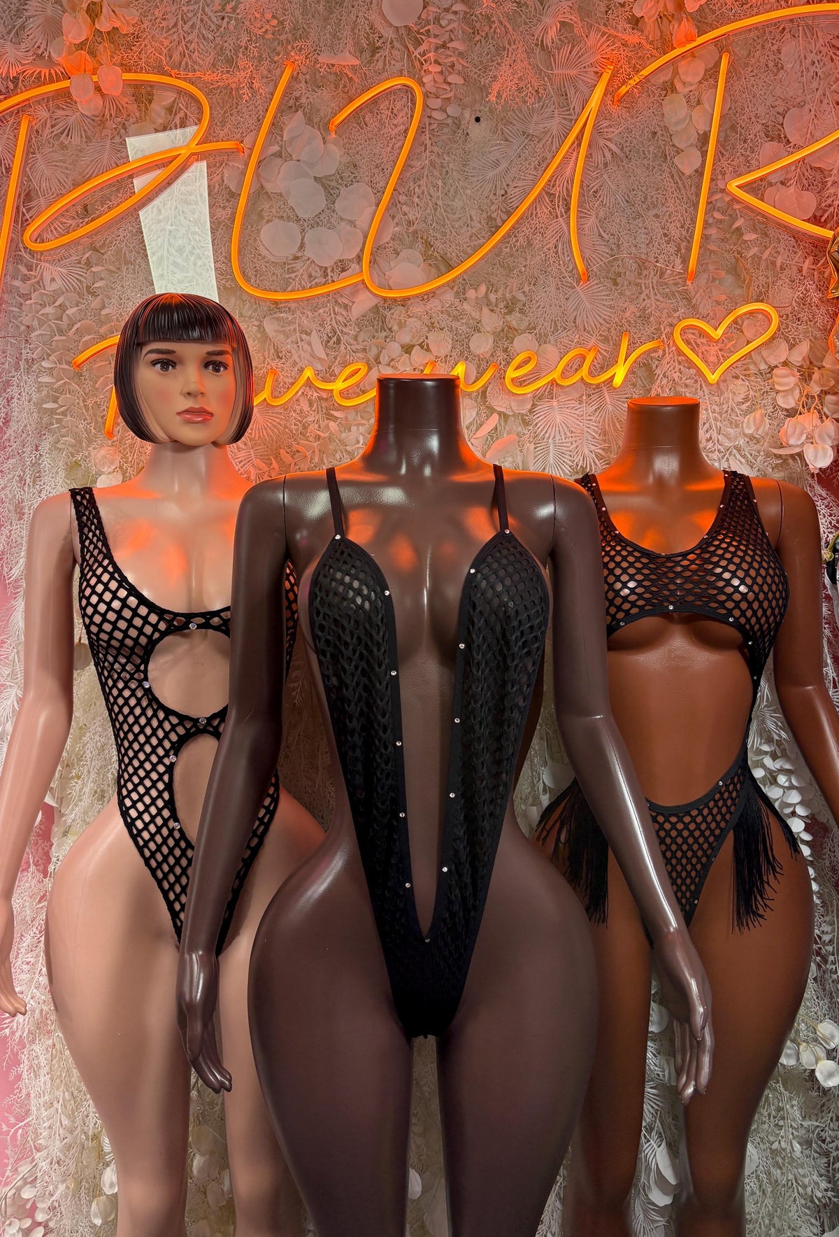 Black Fishnet Festival Bodysuit – One-Piece for Women, Rave & Exotic Dance Wear, Clubwear Outfit - image 3