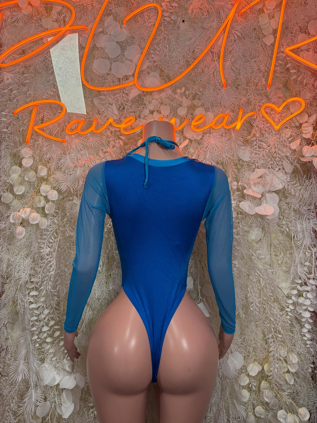 Bartender Bottlegirl Bodysuit Turquoise Metallic - Bartender Luxury Design | Exotic Dancewear Festival Outfit Rave - image 2