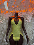 Exotic Dancewear Gold Metallic Bodycon Mini Dress | Festival Clothing Club Dress