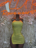 Exotic Dancewear Gold Metallic Bodycon Mini Dress | Festival Clothing Club Dress