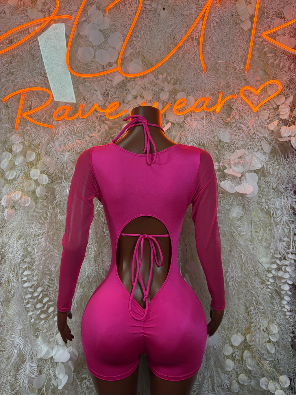Bartender Bottlegirl Bodysuit One Piece Pink Bodysuit – Festival | Exotic Dancewear Rave Outfit ( med left ) - image 2