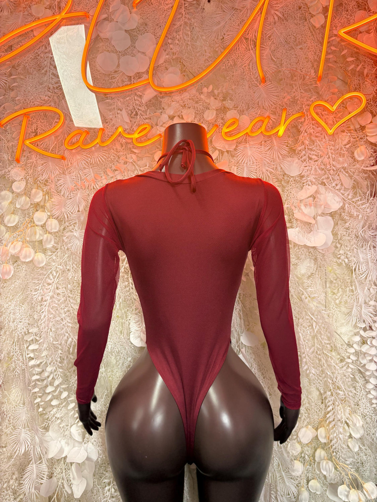 Bottlegirl One-Piece Bodysuit Burgundy - Custom Design | Exotic Dancewear for Performers, Raves, & Nights Out - image 2