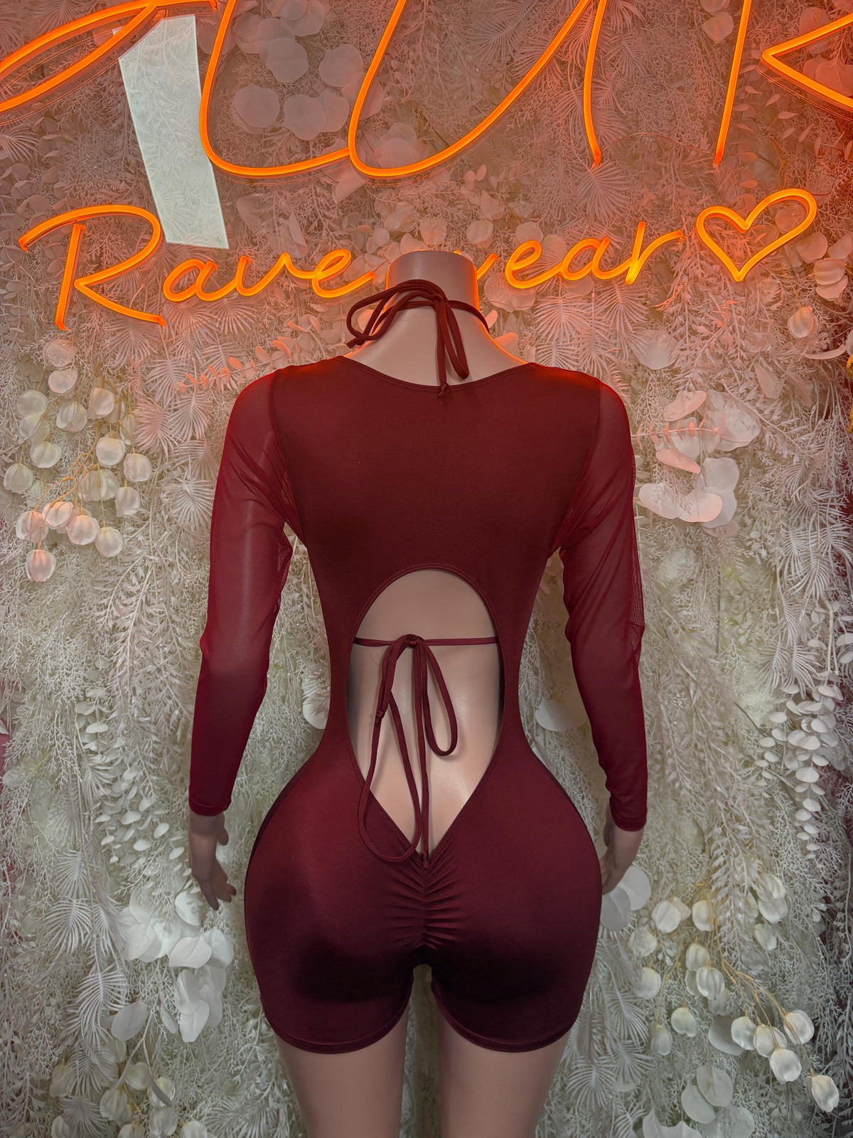 Bottlegirl One-Piece Bodysuit Burgundy - Custom Design | Exotic Dancewear for Performers, Raves, & Nights Out - image 2