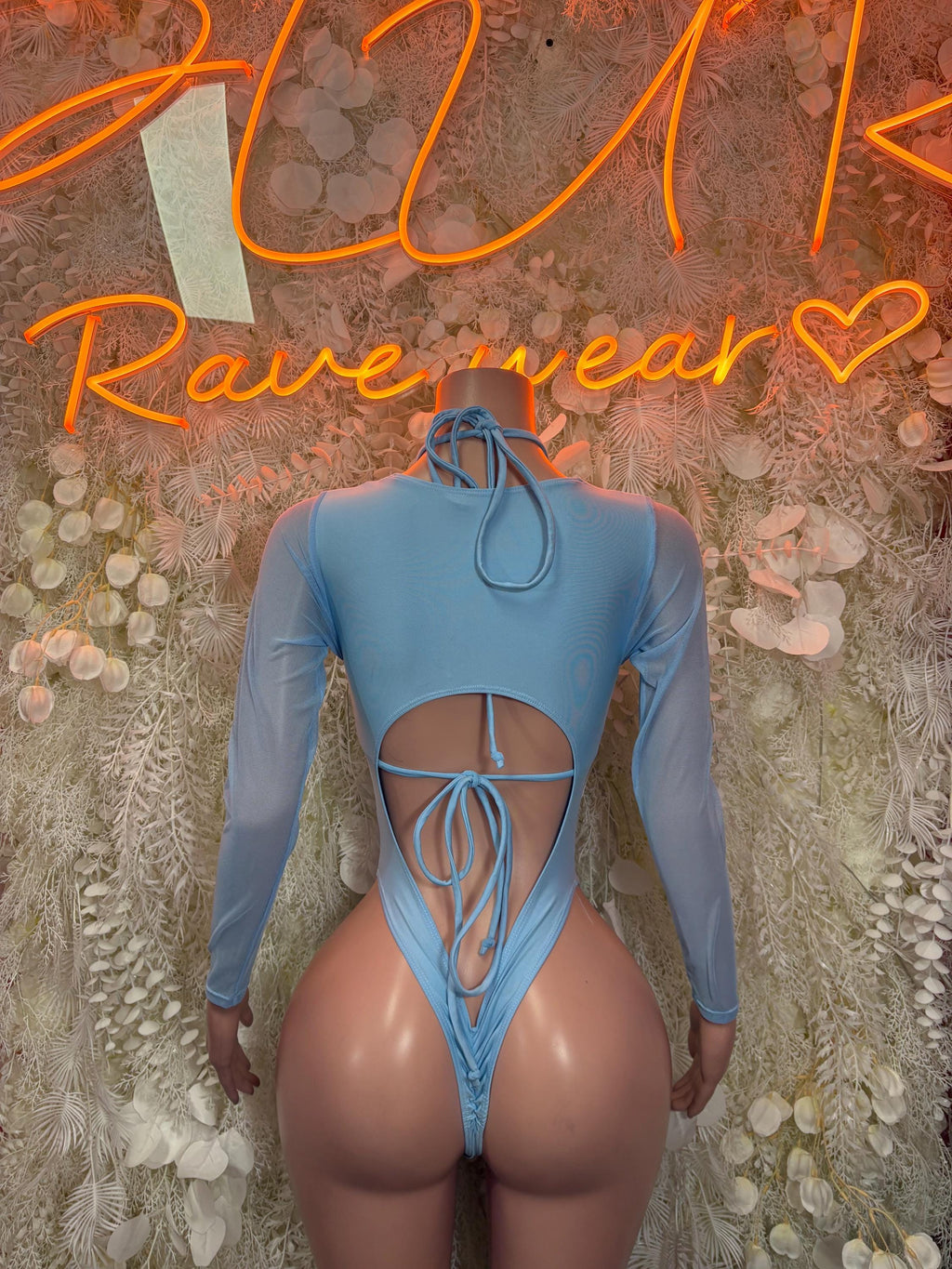 Bottlegirl One-Piece Bodysuit Baby Blue - Custom Design | Exotic Dancewear for Performers, Raves, & Nights Out - image 2
