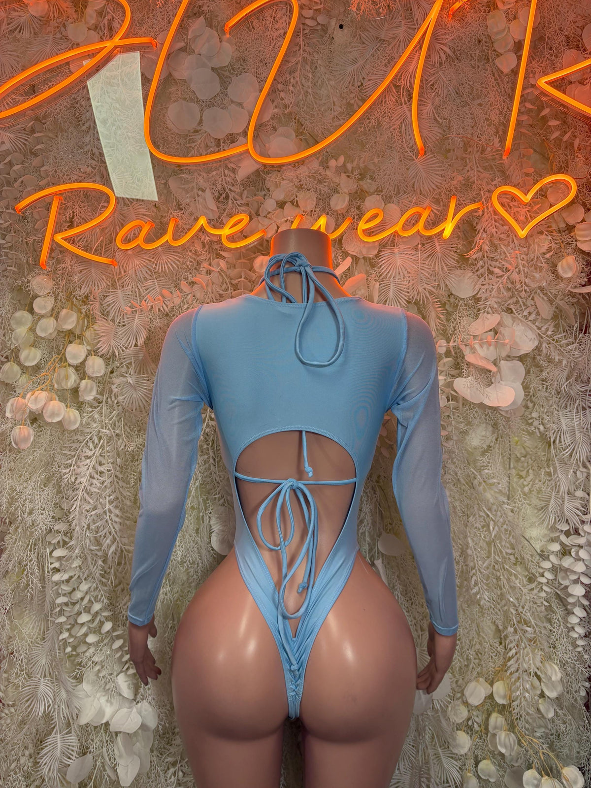Bottlegirl One-Piece Bodysuit Baby Blue - Custom Design | Exotic Dancewear for Performers, Raves, & Nights Out - image 2
