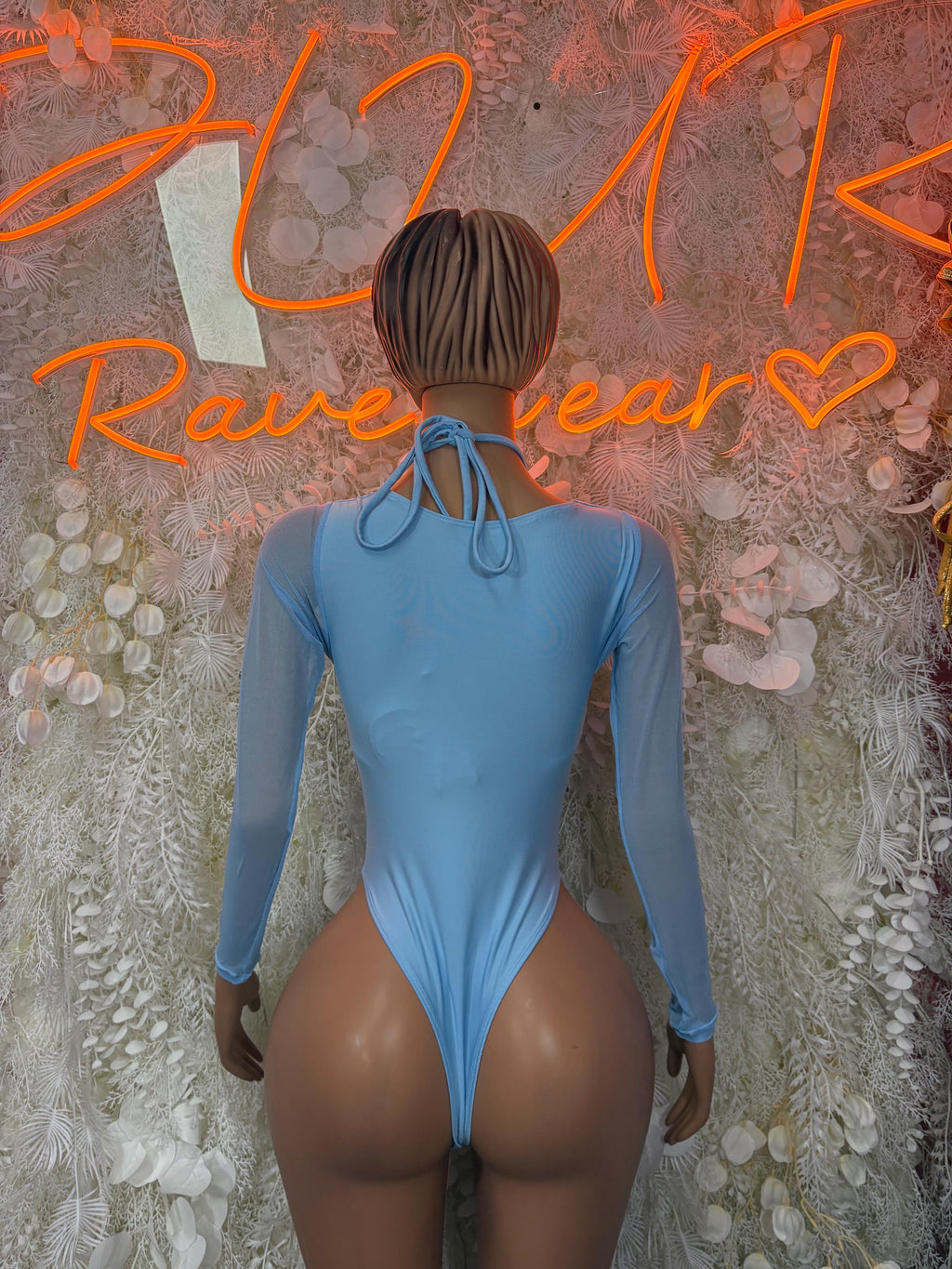 Bottlegirl One-Piece Bodysuit Baby Blue - Custom Design | Exotic Dancewear for Performers, Raves, & Nights Out - image 3