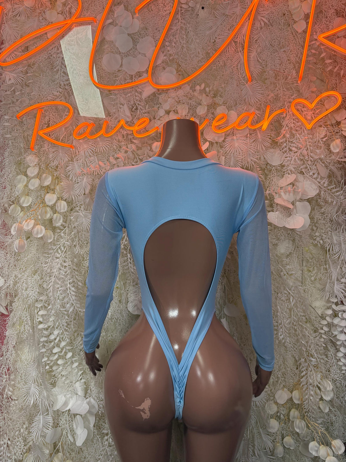 Bottlegirl One-Piece Bodysuit Baby Blue - Custom Design | Exotic Dancewear for Performers, Raves, & Nights Out - image 3