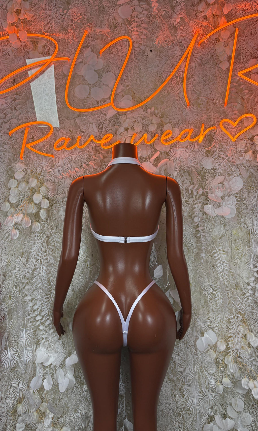 Exotic Dancewear Summer White Two Piece Bikini Festival Exotic Bartender Outfit Swimwear Beach wear - image 2