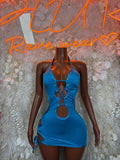 Exotic Dancewear Turquoise Dress One Piece – Sexy Club Dress