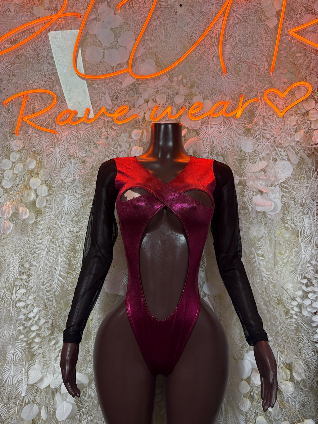 Bartender Bodysuit Cherry - | Exotic Dancewear for Performers, Bottlegirl Rave wear Festival Bodysuit