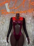 Bartender Bodysuit Cherry - | Exotic Dancewear for Performers, Bottlegirl Rave wear Festival Bodysuit