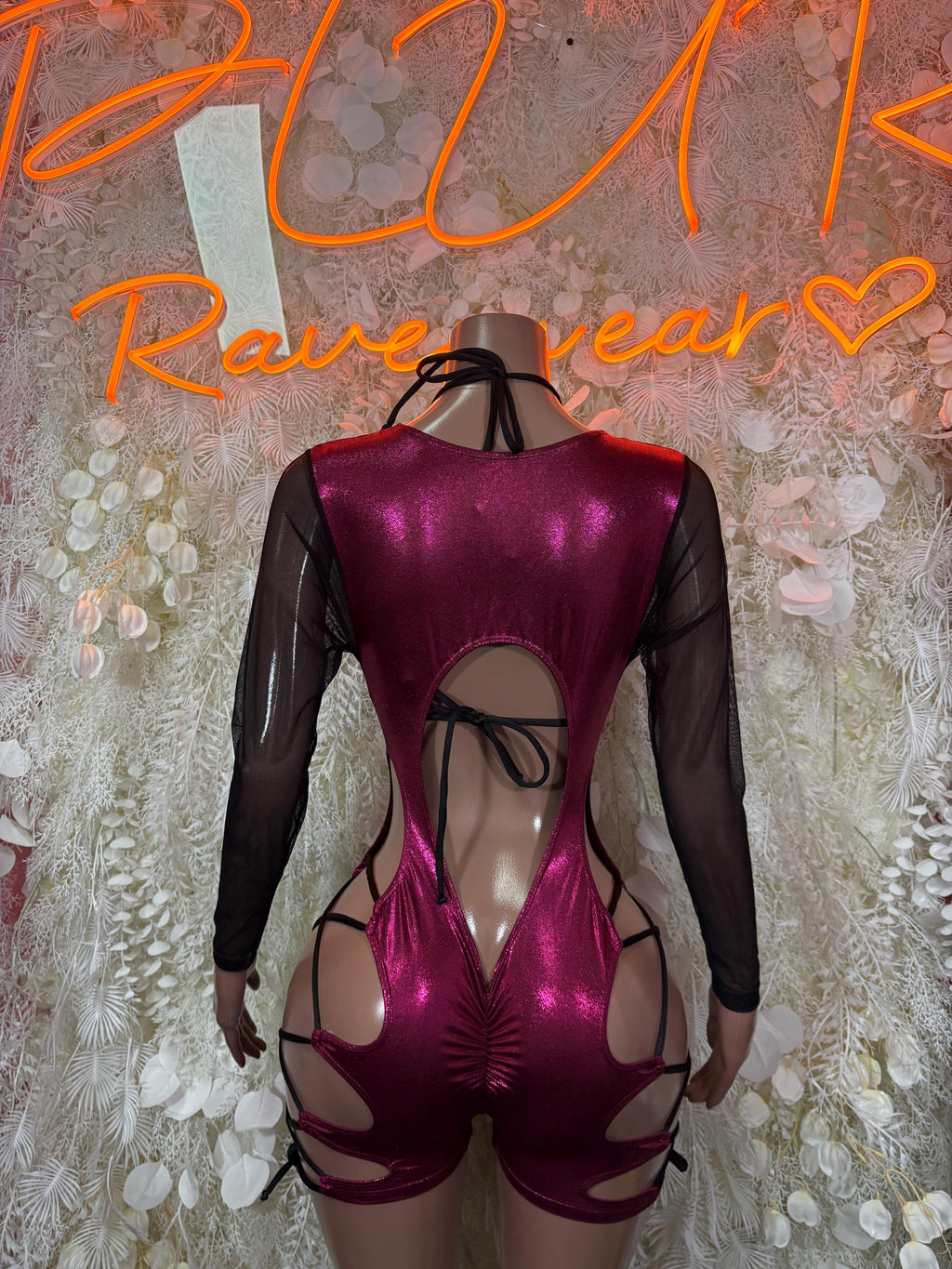 Bartender Bodysuit Cherry - | Exotic Dancewear for Performers, Bottlegirl Rave wear Festival Bodysuit - image 2
