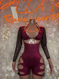 Bartender Bodysuit Cherry - | Exotic Dancewear for Performers, Bottlegirl Rave wear Festival Bodysuit