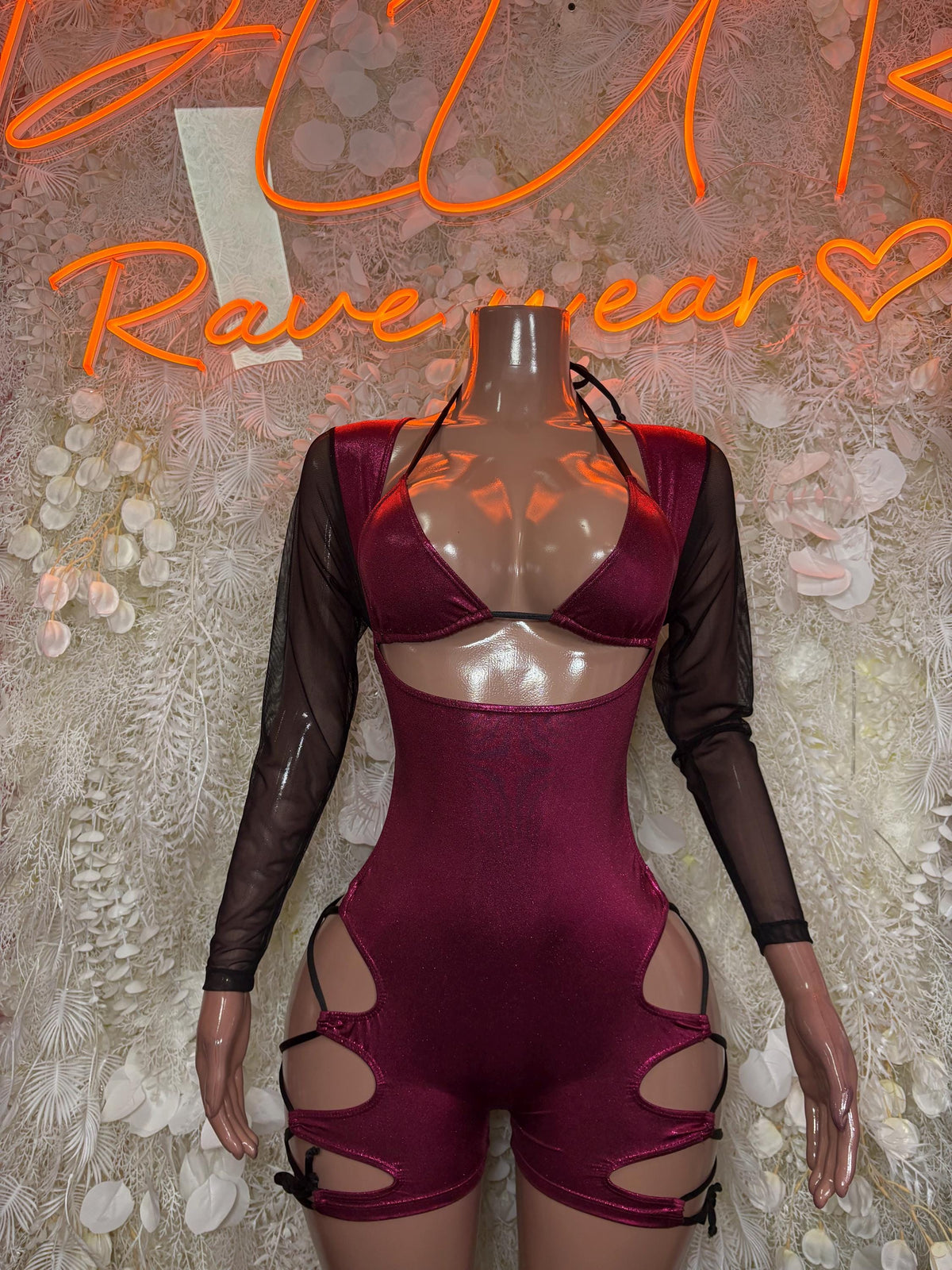 Bartender Bodysuit Cherry - | Exotic Dancewear for Performers, Bottlegirl Rave wear Festival Bodysuit