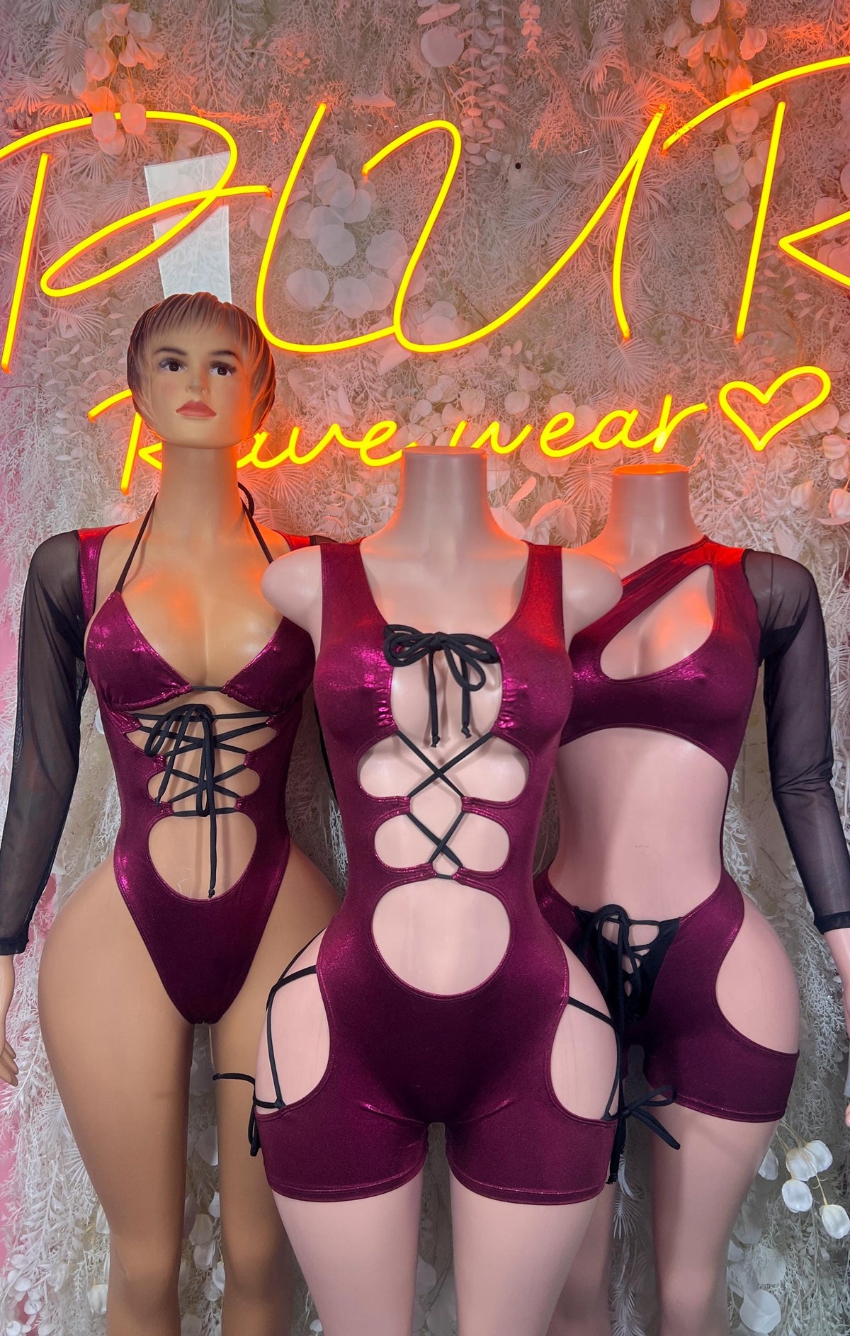 Bartender Bodysuit Burgundy - | Exotic Dancewear for Performers, Bottlegirl Rave wear Festival Bodysuit - image 3