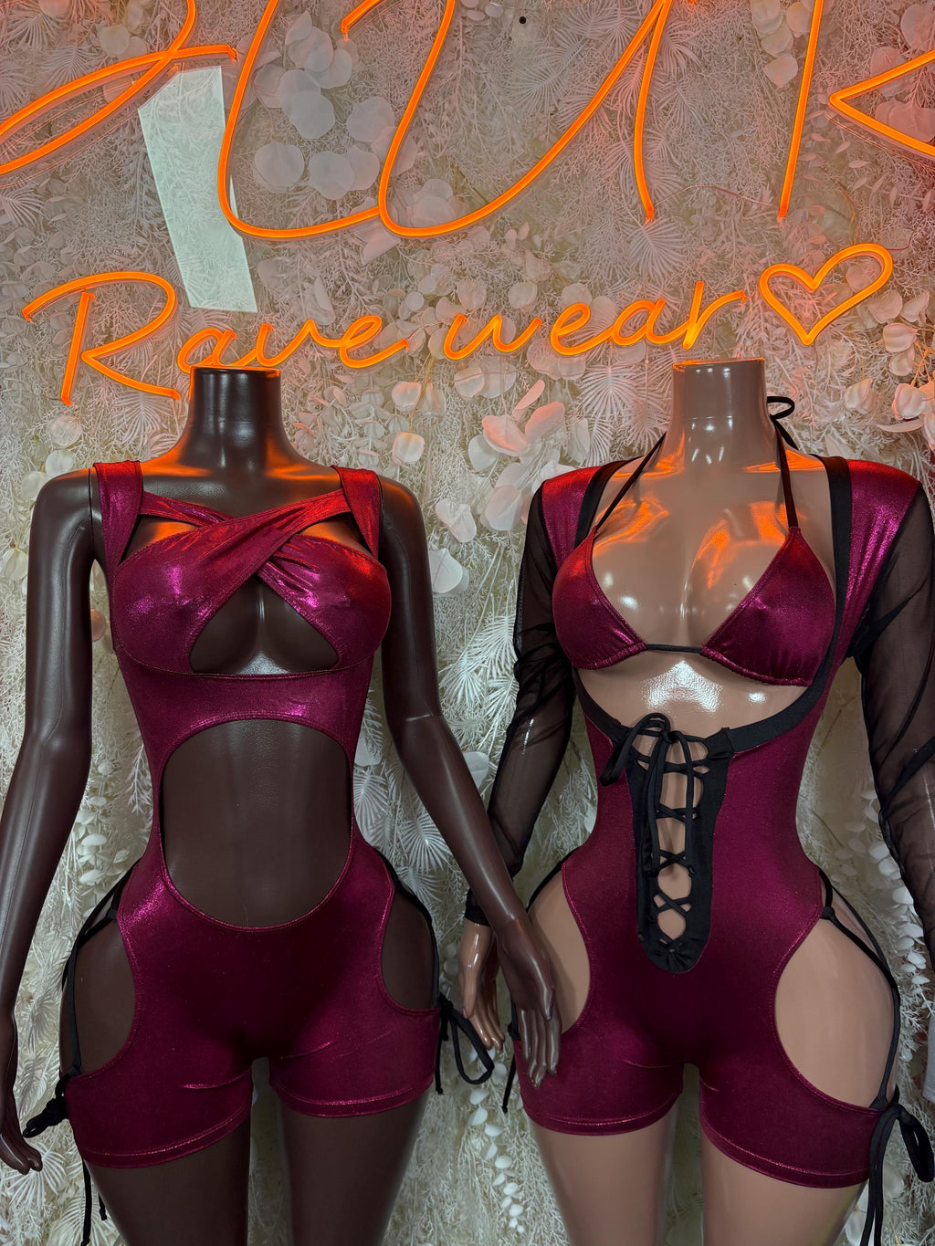 Bartender Outfits Burgundy - | Exotic Dancewear for Performers, Bottlegirl Rave wear Festival Bodysuit - image 3
