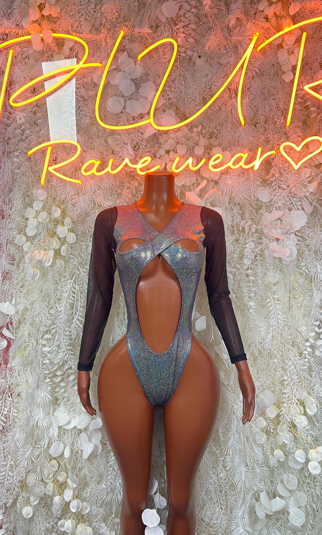 Bartender Outfits - Chrome Metallic Bodysuit - Rave Outfit Sexy for Performers, Events, or Special Occasions