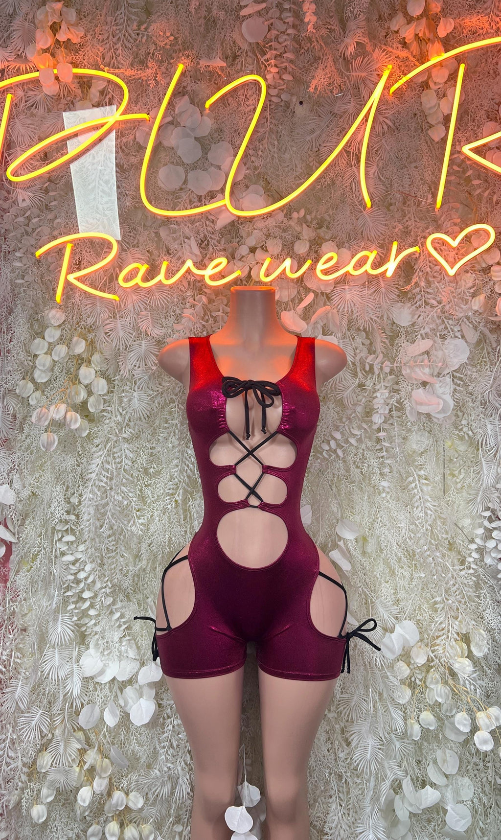 Bartender Bodysuit Burgundy - | Exotic Dancewear for Performers, Bottlegirl Rave wear Festival Bodysuit