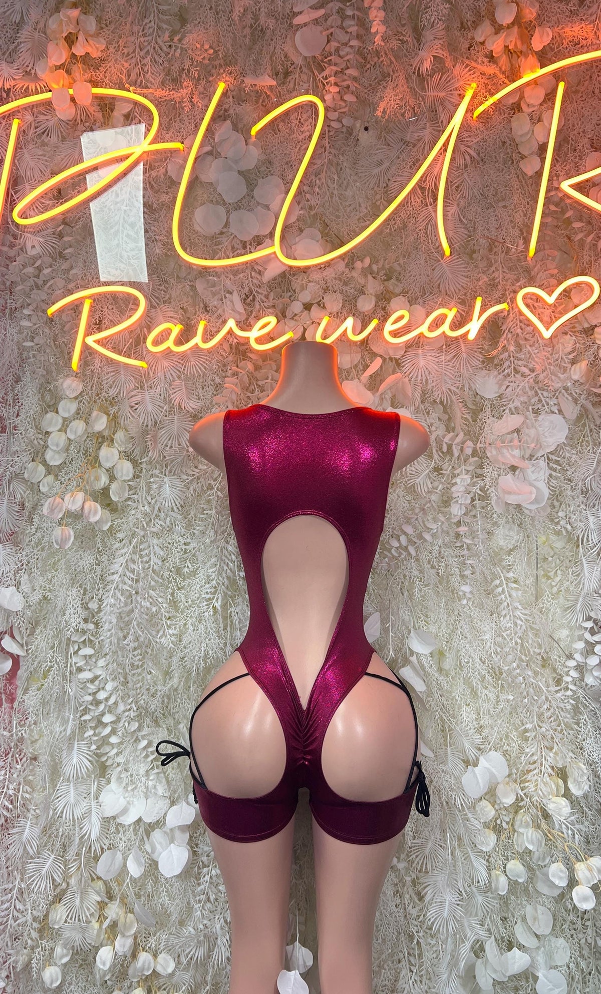 Bartender Bodysuit Burgundy - | Exotic Dancewear for Performers, Bottlegirl Rave wear Festival Bodysuit - image 2