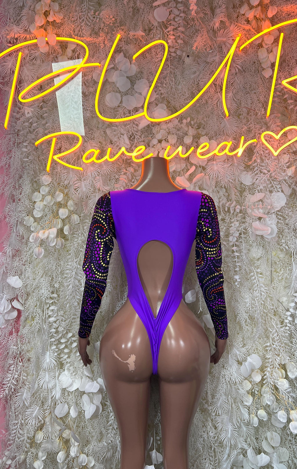 Bartender Outfits - Purple Bodysuit  - Rave Outfit  Sexy for Performers, Events, or Special Occasions