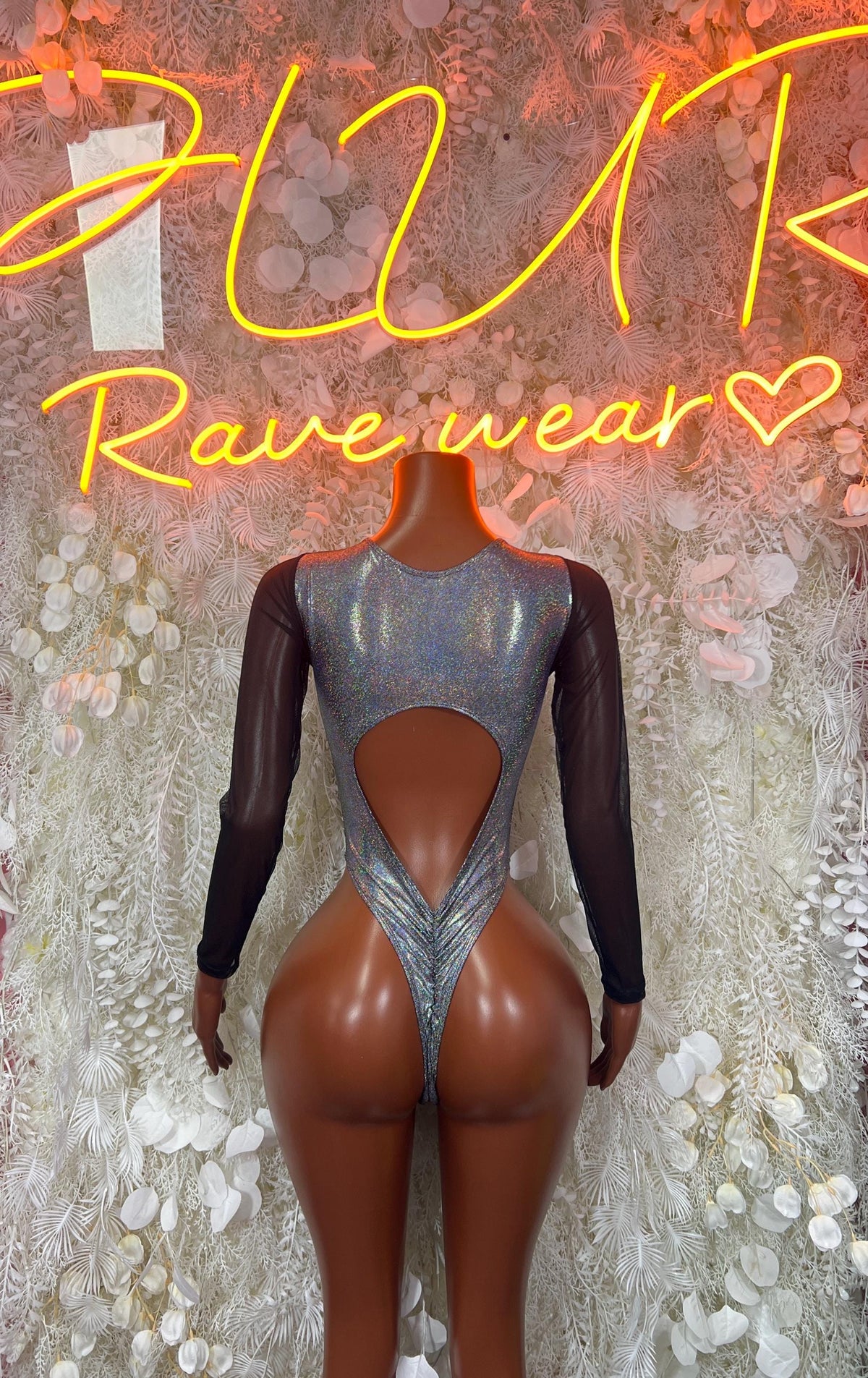 Bartender Outfits - Chrome Metallic Bodysuit - Rave Outfit Sexy for Performers, Events, or Special Occasions - image 2