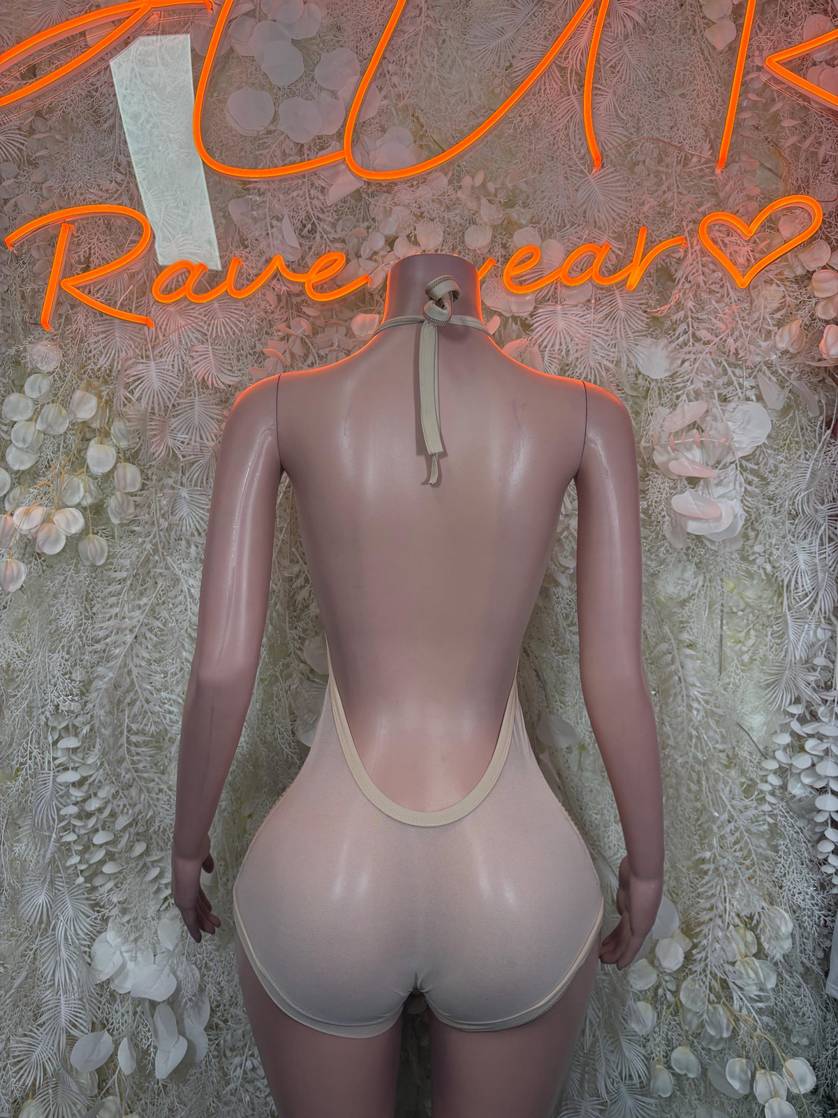 Exotic Dancewear Tan Bodysuit One-Piece Festival Clothing Bartender Outfit - image 2