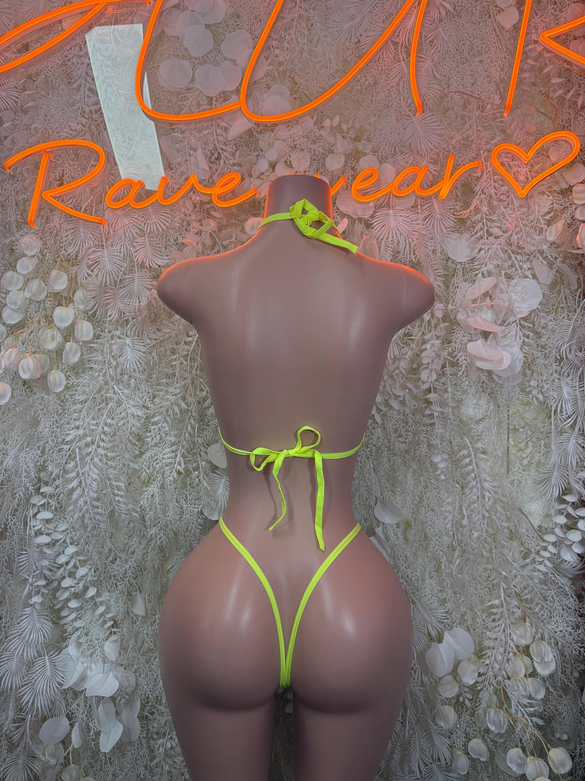 Beach Swimwear Bikini Neon Two-Piece Set Rave Oufit– Exotic Dance & Rave wear Clothing - image 2