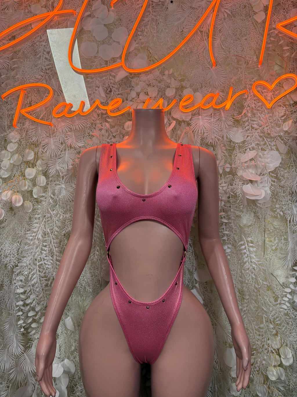 Rave Outfit Pink One-Piece Bodysuit – Ravewear Festivals & Exotic Dancewea