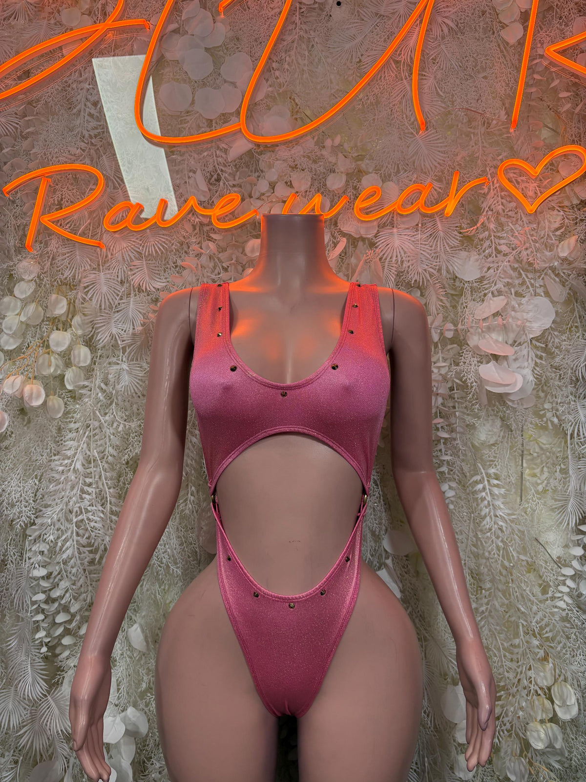 Rave Outfit Pink One-Piece Bodysuit – Ravewear Festivals & Exotic Dancewea