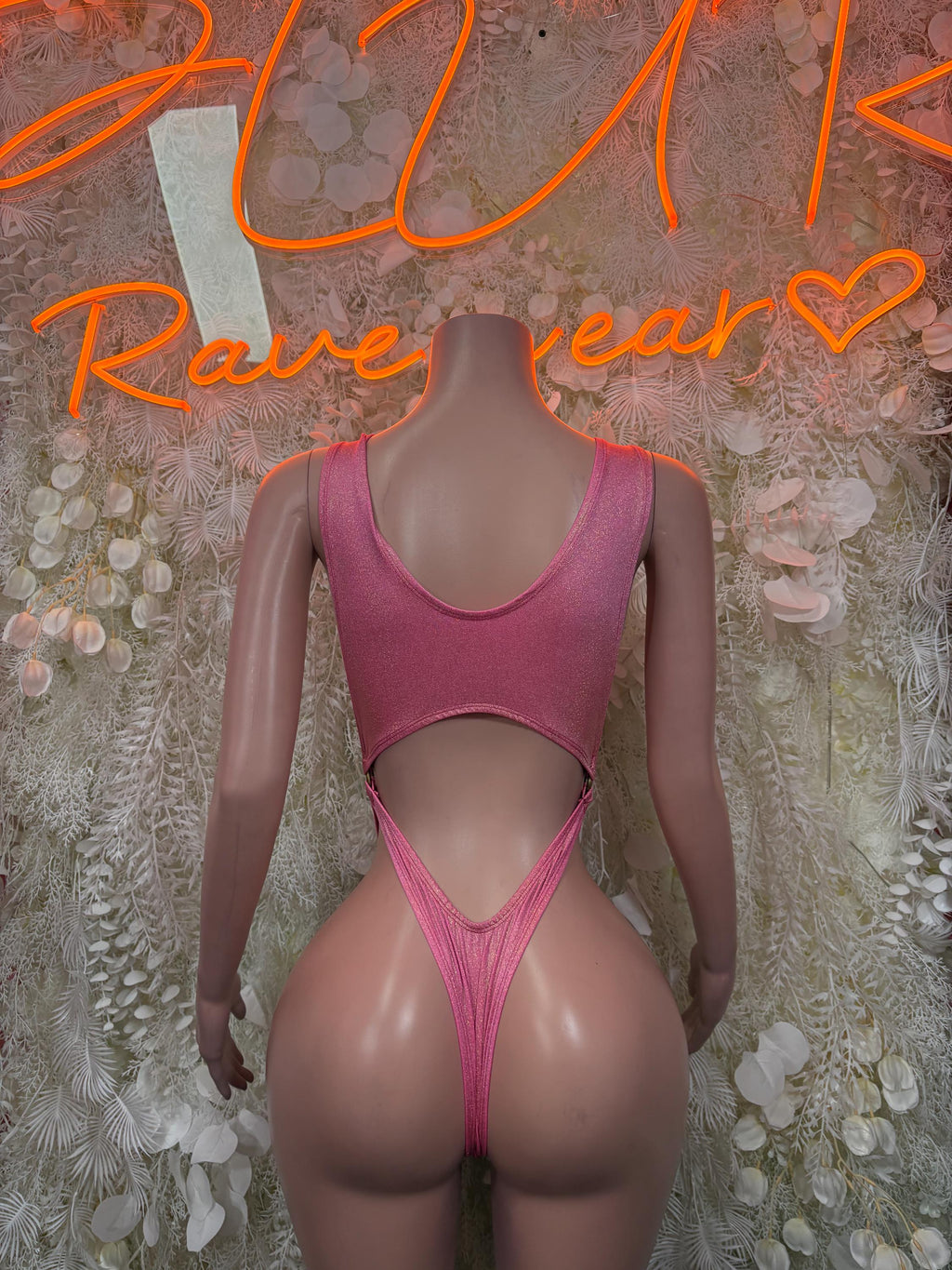 Rave Outfit Pink One-Piece Bodysuit – Ravewear Festivals & Exotic Dancewea - image 2