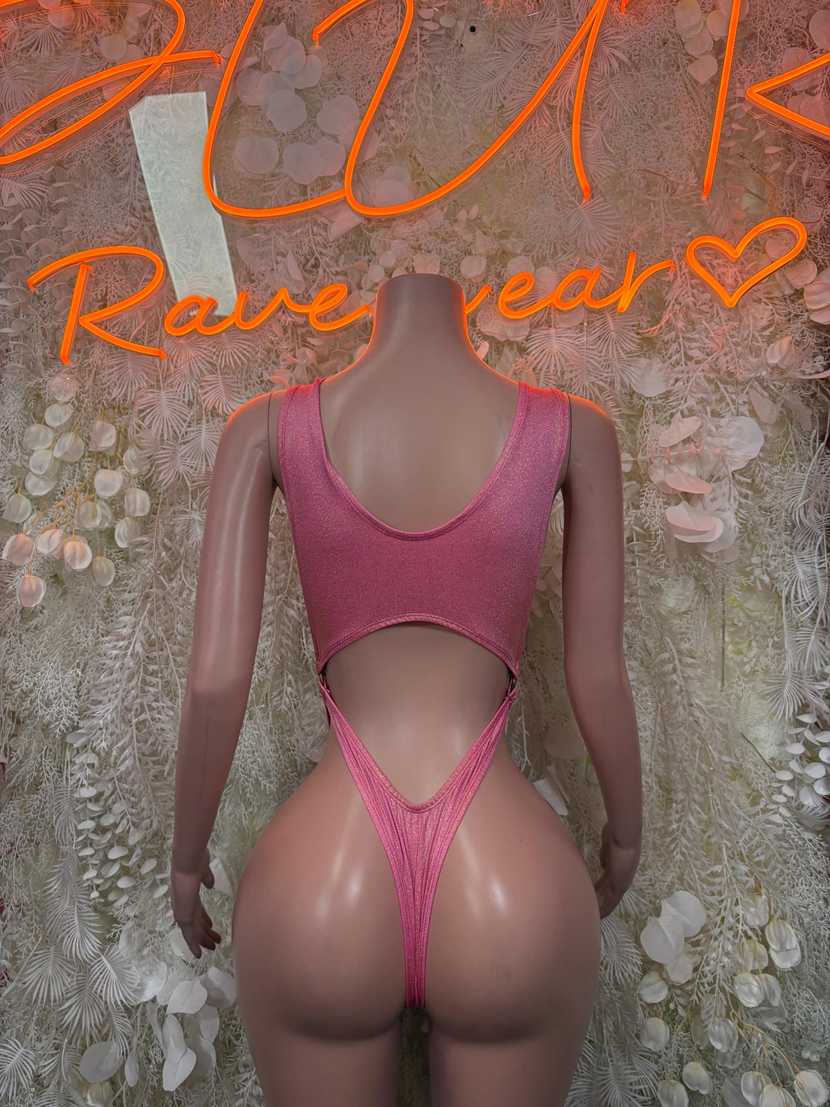Rave Outfit Pink One-Piece Bodysuit – Ravewear Festivals & Exotic Dancewea - image 2