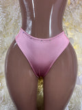 Pink women's underwear shorts with smooth front and slim leg openings