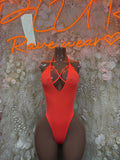 Bartender Orange One-Piece Bodysuit – Summer Festivals & Rave Wear Dancewear