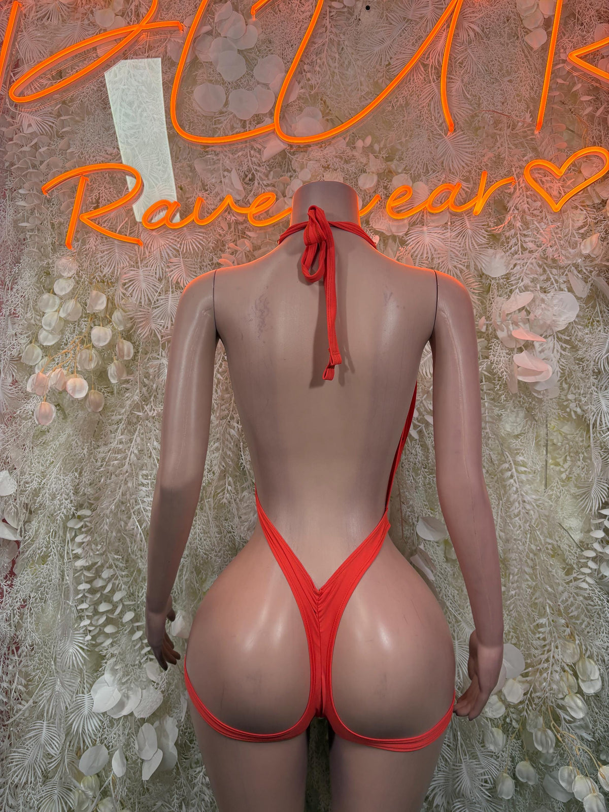 Bartender Orange One-Piece Bodysuit – Summer Festivals & Rave Wear Dancewear - image 2