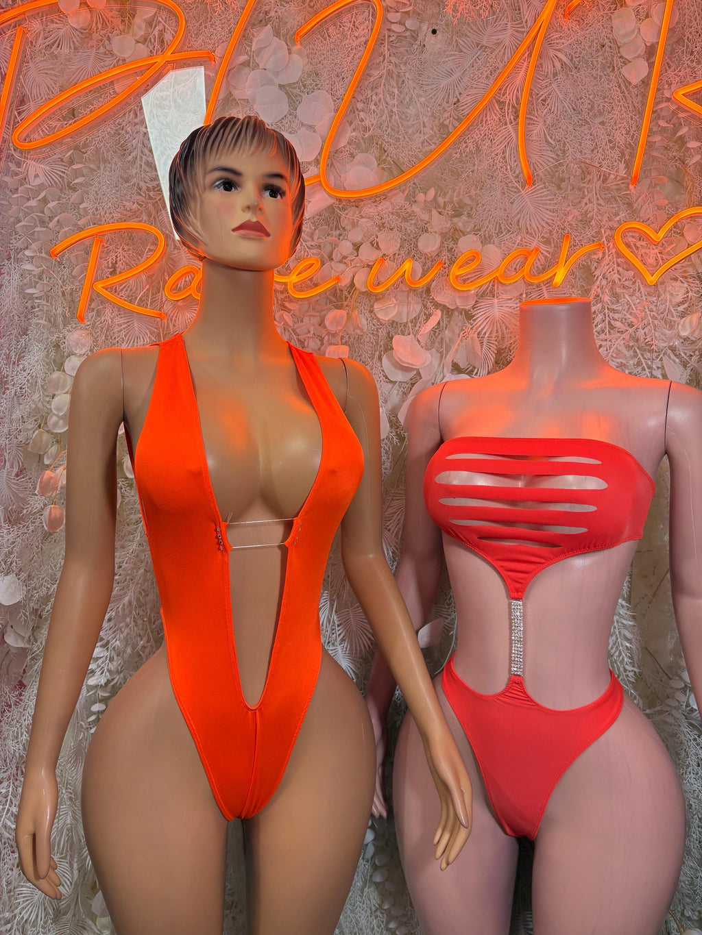 Women’s Bodysuit Orange One-Piece Bodysuit – Summer Festivals & Rave Wear Dancewear - image 3