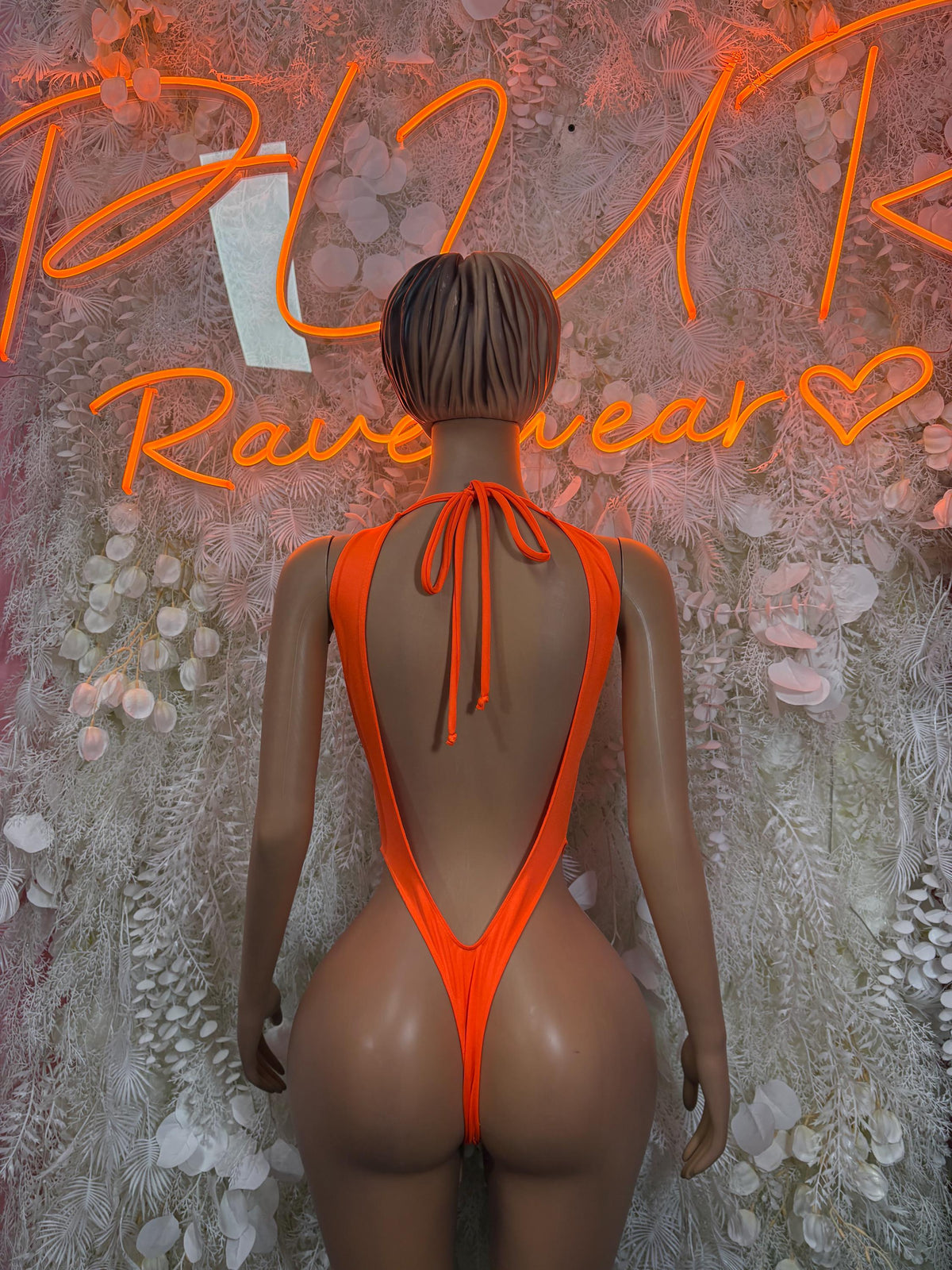 Women’s Bodysuit Orange One-Piece Bodysuit – Summer Festivals & Rave Wear Dancewear - image 2