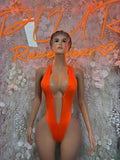 Women’s Bodysuit Orange One-Piece Bodysuit – Summer Festivals & Rave Wear Dancewear